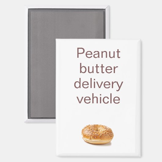 Funny Peanut Butter Refrigerator Magnet (Vorderseite/Rückseite)