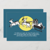 Funny Peanuts Kürbis Halloween-Party Einladungen (Vorne/Hinten)
