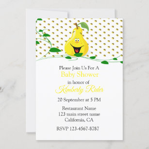 Funny Pear Baby Dusche Einladung