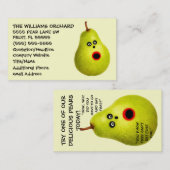 Funny Pear Grower Advertising Visitenkarte (Vorne/Hinten)