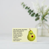 Funny Pear Grower Advertising Visitenkarte (Stehend Vorderseite)