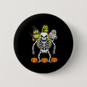 Funny Pear Skeleton Mummy Witch Halloween Kids Men Button (Vorderseite)