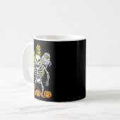 Funny Pear Skeleton Mummy Witch Halloween Kids Men Kaffeetasse (Vorderseite Links)