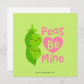 Funny Peas Valentinstag Romantische Karte (Vorne/Hinten)