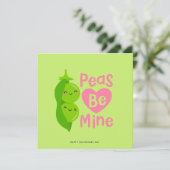 Funny Peas Valentinstag Romantische Karte (Stehend Vorderseite)