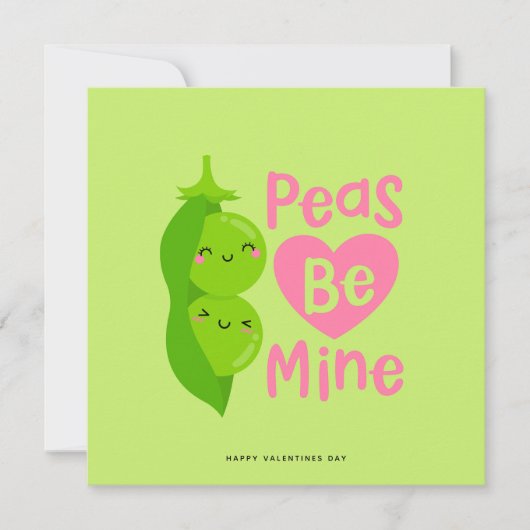 Funny Peas Valentinstag Romantische Karte (Vorderseite)