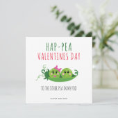 Funny Peas Valentinstag Romantische Karte (Stehend Vorderseite)