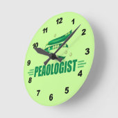 Funny Pease Runde Wanduhr (Winkel)