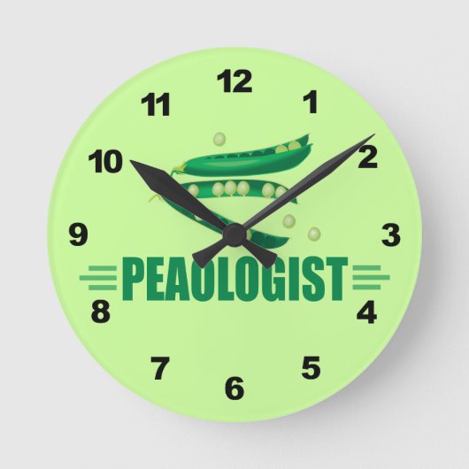 Funny Pease Runde Wanduhr (Vorderseite)