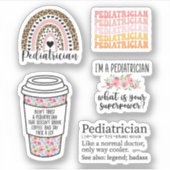 Funny Pediatrician Pack Aufkleber (Vorderseite)