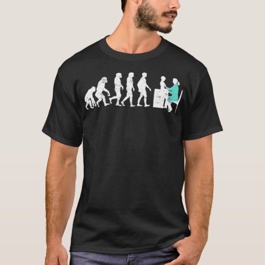 Funny Pediatrics Doctor Evolution - Standard-Skala T-Shirt (Vorderseite)