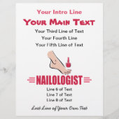 Funny Pedicure Manicure Salon Werbung Flyer (Vorne)