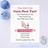 Funny Pedicure Manicure Salon Werbung Flyer (Einzeln)