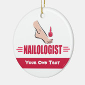 Funny Pedicure Nail Polnischer Salon Techniker Keramikornament (Links)