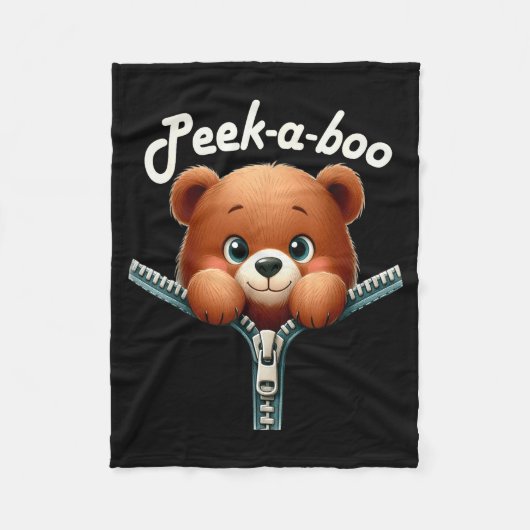 Funny - Peek-a-boo - Bear Fleecedecke (Vorderseite)