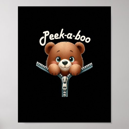 Funny - Peekabo - Bär Poster (Vorne)