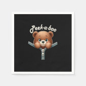 Funny - Peekabo - Bär Serviette (Vorderseite)