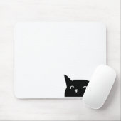 Funny Peeking Cat Mousepad (Mit Mouse)