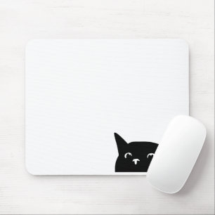 Funny Peeking Cat Mousepad