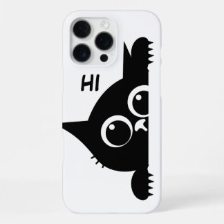 Funny Peeking Katze Minimalistische Kunst iPhone 16 Pro Max Hülle