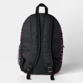 Funny Peeking Zebra Pink Bedruckter Rucksack (Rückseite)