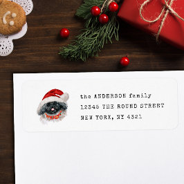 Funny Pekingese Christmas Dog Rücksendeadresse