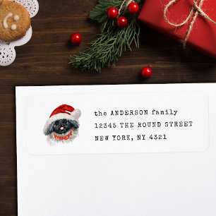 Funny Pekingese Christmas Dog Rücksendeadresse