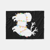 Funny Pekingese Dog Tree Christmas Lights Xmas Paj Fleecedecke (Vorderseite (Horizontal))