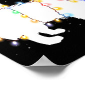 Funny Pekingese Dog Tree Christmas Lights Xmas Paj Poster (Ecke)