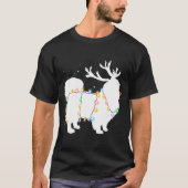 Funny Pekingese Dog Tree Christmas Lights Xmas Paj T-Shirt (Vorderseite)