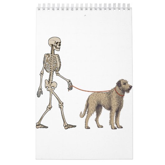 Funny Pekingese Skeleton Dog Walking Halloween Hun Kalender (Titelbild)