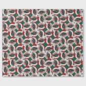 Funny Pekingese Weihnachtsmuster Geschenkpapier (Flach)