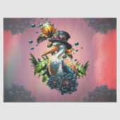 Funny pelican mit Steamponhut Seidenpapier (Vorderseite)