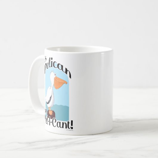 Funny Pelican Not Pay I Cant Sea Bird Motto Kaffeetasse (Vorderseite Links)