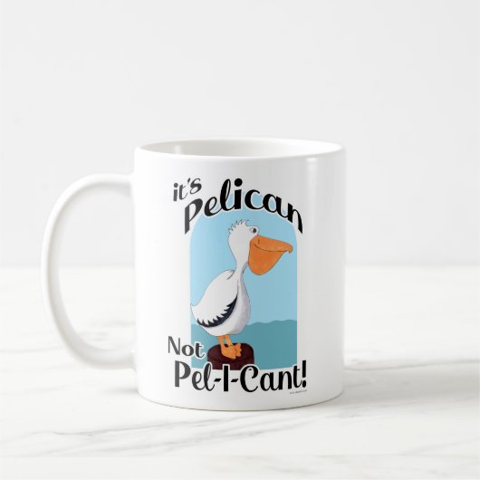 Funny Pelican Not Pay I Cant Sea Bird Motto Kaffeetasse (Links)