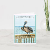 Funny Pelican NoteCard Karte (Vorderseite)