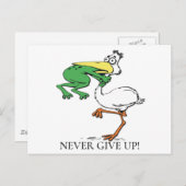 Funny Pelican Postkarte (Vorne/Hinten)