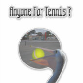 Funny Pelican Tennis Player, Aufkleber (Vorderseite)