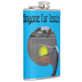 Funny Pelican Tennis Player, Hip Flask Flachmann (Rechts)