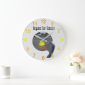 Funny Pelican Tennis Player, Wall Clock Große Wanduhr (Zuhause)