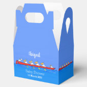 Funny pelicans ruderender Cartoon Geschenkschachtel (Geöffnet)