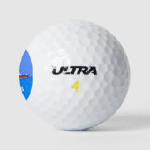 Funny pelicans ruderender Cartoon Golfball (Logo)
