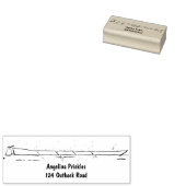 Funny pelicans ruderender Cartoon Gummistempel (Stempel)