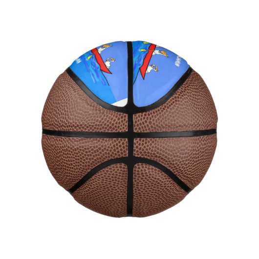 Funny pelicans ruderender Cartoon Mini Basketball (Rechts)