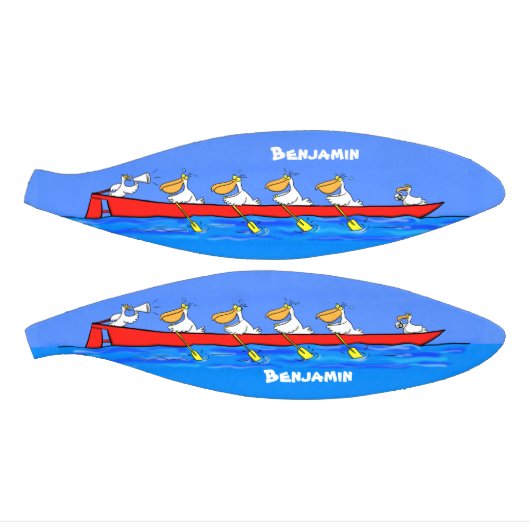 Funny pelicans ruderender Cartoon Mini Basketball (Panele)