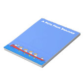 Funny pelicans ruderender Cartoon Notizblock (Rotiert)