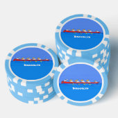 Funny pelicans ruderender Cartoon Pokerchips (Stapel)