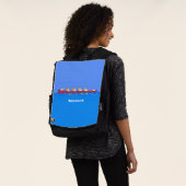 Funny pelicans ruderender Cartoon Rucksack (Ausgewaschen)