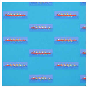 Funny pelicans ruderender Cartoon Stoff