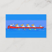 Funny pelicans ruderender Cartoon Visitenkarte (Rückseite)